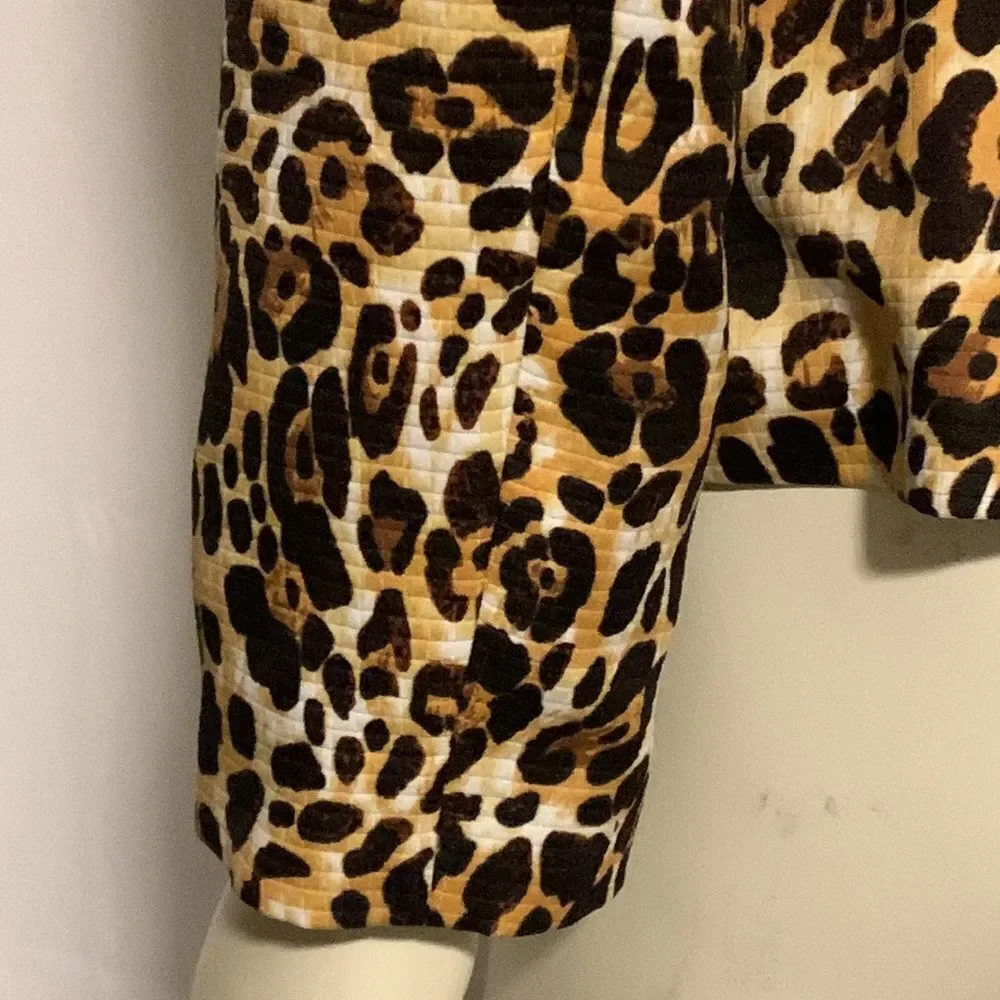 Vintage Isabella quilted animal print blazer jacket. Size 8‎